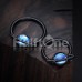 Black Saturn Planet Glitter Opal Steel Captive Bead Ring Black Saturn Planet Glitter Opal Steel Captive Bead Ring