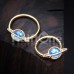 Golden Saturn Planet Glitter Opal Steel Captive Bead Ring Golden Saturn Planet Glitter Opal Steel Captive Bead Ring