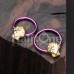 Purple Ariel's Seashell Steel Captive Bead Ring