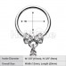 Dainty Bow-Tie Dangle Steel Captive Bead Ring