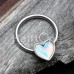 Heart Illuminating Moonstone Steel Captive Bead Ring