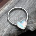 Heart Illuminating Moonstone Steel Captive Bead Ring Heart Illuminating Moonstone Steel Captive Bead Ring