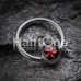 Nautical Star Logo Ball Captive Bead Ring