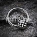 Checker Ball Logo Ball Captive Bead Ring