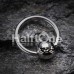 Pirate Skull Logo Ball Captive Bead Ring
