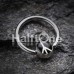Classic Peace Logo Ball Captive Bead Ring