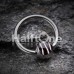 Zebra Stripe Logo Ball Captive Bead Ring