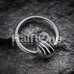 Zebra Stripe Logo Ball Captive Bead Ring