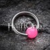 Neon Acrylic Ball Top Captive Bead Ring