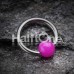 Neon Acrylic Ball Top Captive Bead Ring