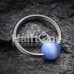 Cat Eye Stone Bead Captive Bead Ring
