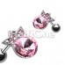 Mini Crown Topped Gem Cartilage Tragus Earring