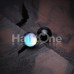Colored Convex Synthetic Moonstone Cartilage Tragus Earring