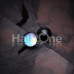 Colored Convex Synthetic Moonstone Cartilage Tragus Earring