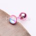 Colored Convex Synthetic Moonstone Cartilage Tragus Earring