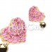 Golden Multi-Sprinkle Dot Heart Multi-Gem Cartilage Tragus Earring