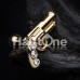 Golden Sparkle Gun Pistol Cartilage Tragus Earring