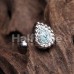 Sparkling Glitter Ornate Teardrop Cartilage Tragus Earring