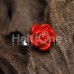 Red Rose Cartilage Tragus Earring