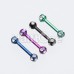 Colorline PVD Double Aurora Gem Ball Steel Cartilage Tragus Barbell