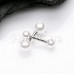 Double Luster Pearl Ball Steel Cartilage Tragus Earring