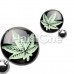 Glow in the Dark Cannabis Weed Cartilage Tragus Earring