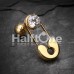 Golden Sparkle Safety Pin Cartilage Tragus Earring