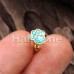Golden Animal Lover Opal Paw Print Cartilage Tragus Earring