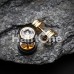 Gold PVD Gem Top Fake Plug with O-Rings
