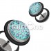 Glow in the Dark Cheetah Print Steel Fake Plug with O-Rings