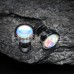 Black Illuminating Moonstone Steel Fake Plug