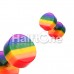 Rainbow Stripe Acrylic Fake Plug 