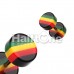 Jamaican Rasta Stripe Acrylic Fake Plug 