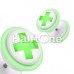 Green Medic Cross Acrylic Fake Plug with O-Rings 