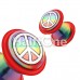 Peace Rainbow Acrylic Fake Plug with O-Rings 