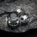 Glow in the Dark Sugar Skull Steel Fake Plug with O-Rings