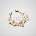 Golden Goddess Filigree Fake Septum Clip-On Ring