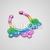 Rainbow Florid Filigree Fake Septum Clip-On Ring