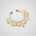 Golden Celestial Filigree Fake Septum Clip-On Ring