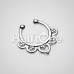 Imperial Filigree Fake Septum Clip-On Ring