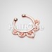 Rose Gold Imperial Filigree Fake Septum Clip-On Ring