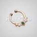 Golden Opal Precia Fake Septum Clip-On Ring