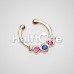 Rose Gold Opal Precia Fake Septum Clip-On Ring