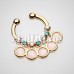 Golden Opal Aureole Gemina Fake Septum Clip-On Ring