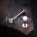 Rose Gold Synthetic Moonstone Dome Steel Labret