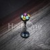 Color Multi Color Sprinkle Dot Multi Gem Dome Steel Labret