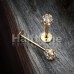 Golden Full Dome Pave Top Steel Labret