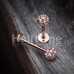 Rose Gold Full Dome Pave Top Steel Labret