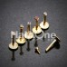 Gold Plated Gem Ball Internally Threaded Labret