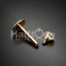 Rose Gold Internally Threaded  Prong Set Gem Top Steel Labret Monroe